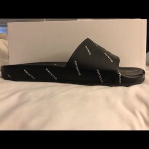 Balenciaga All Over Logo Nero Slides M9/W11